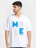 Being Human Typography Printed V-Neck T-shirt