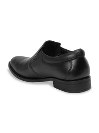 Red Chief Men Black Leather Formal Slip-On Shoes