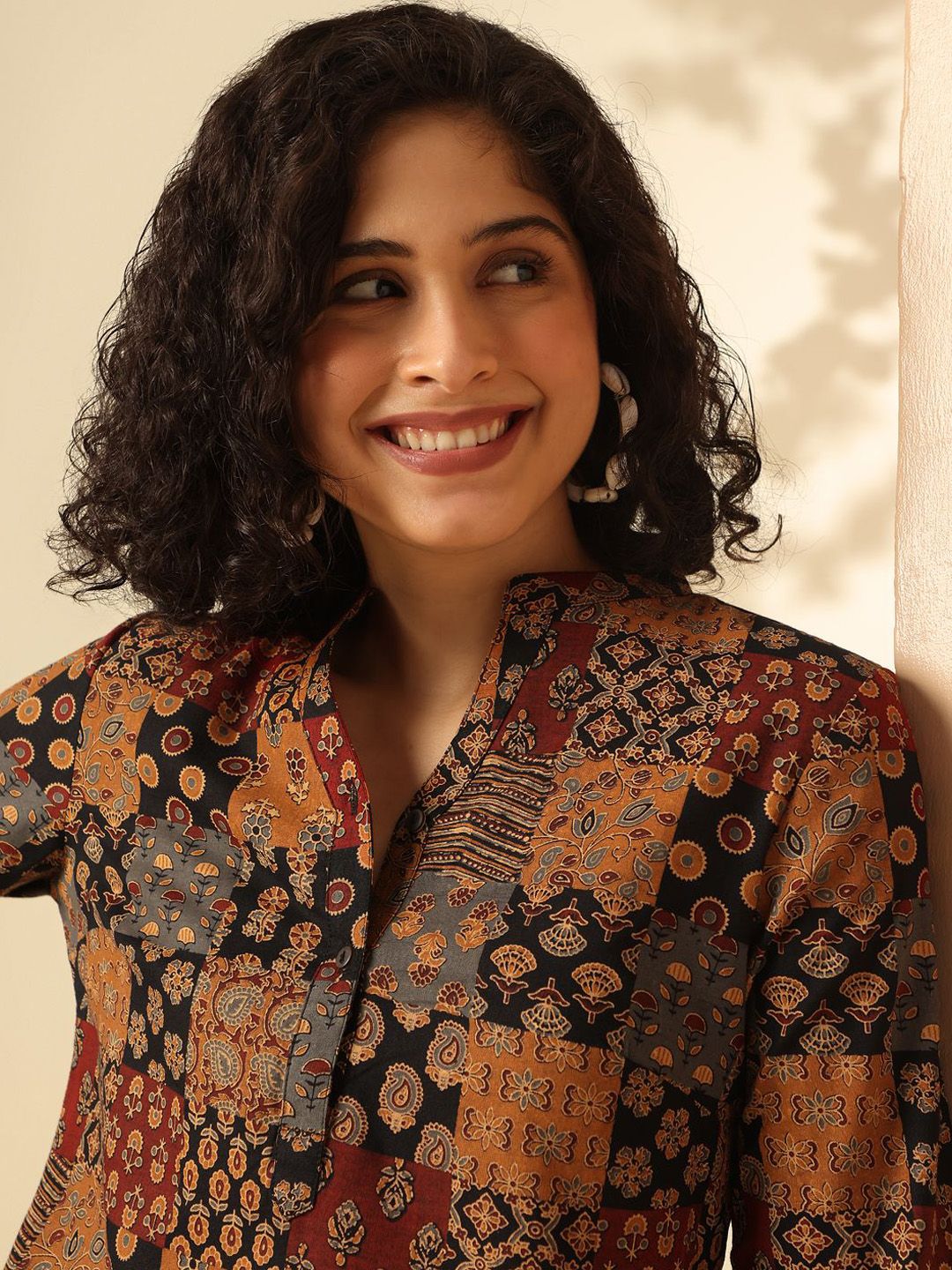 Anouk Ethnic Motifs Printed Straight Kurta