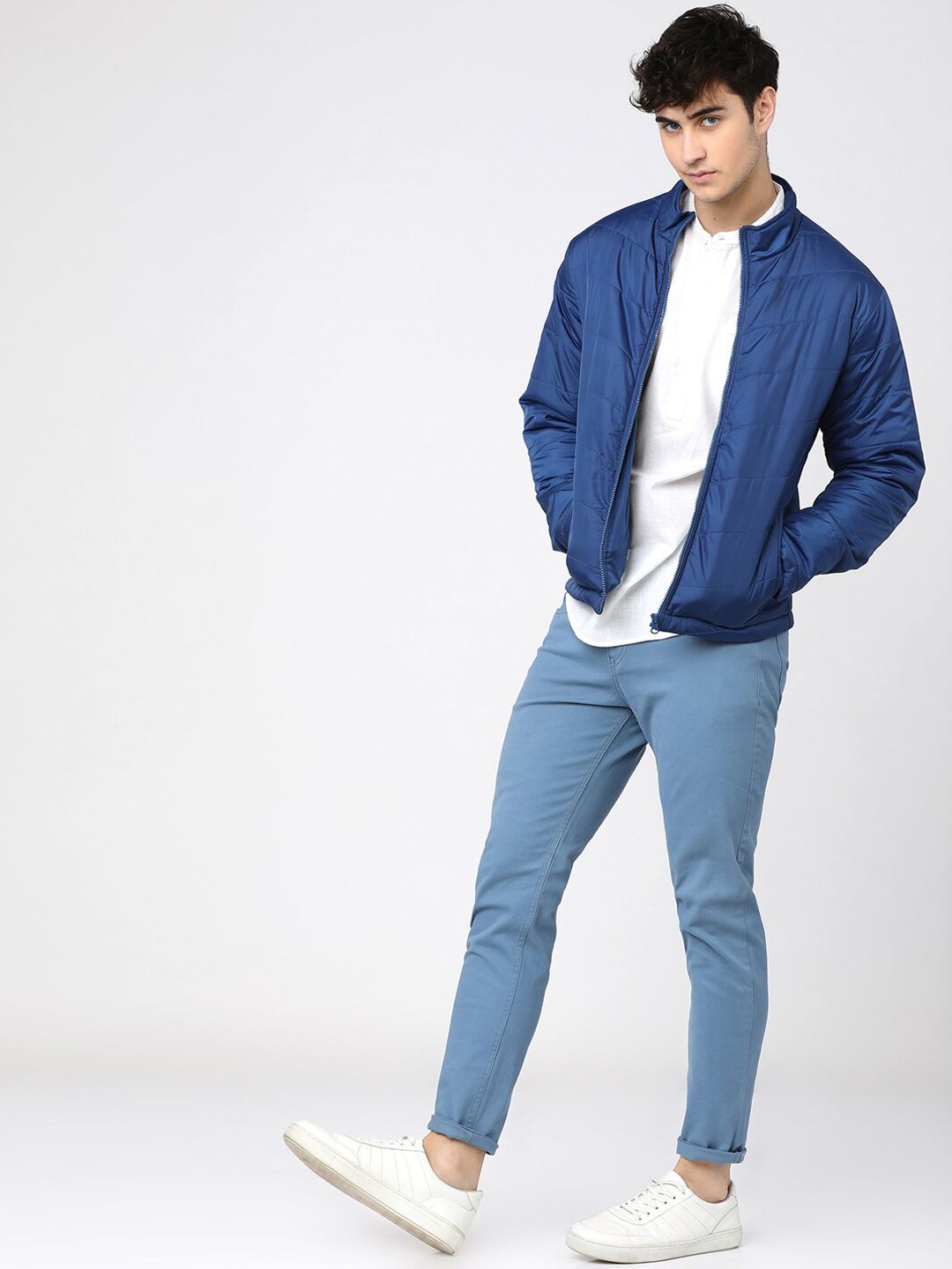 HIGHLANDER Men Blue Padded Jacket