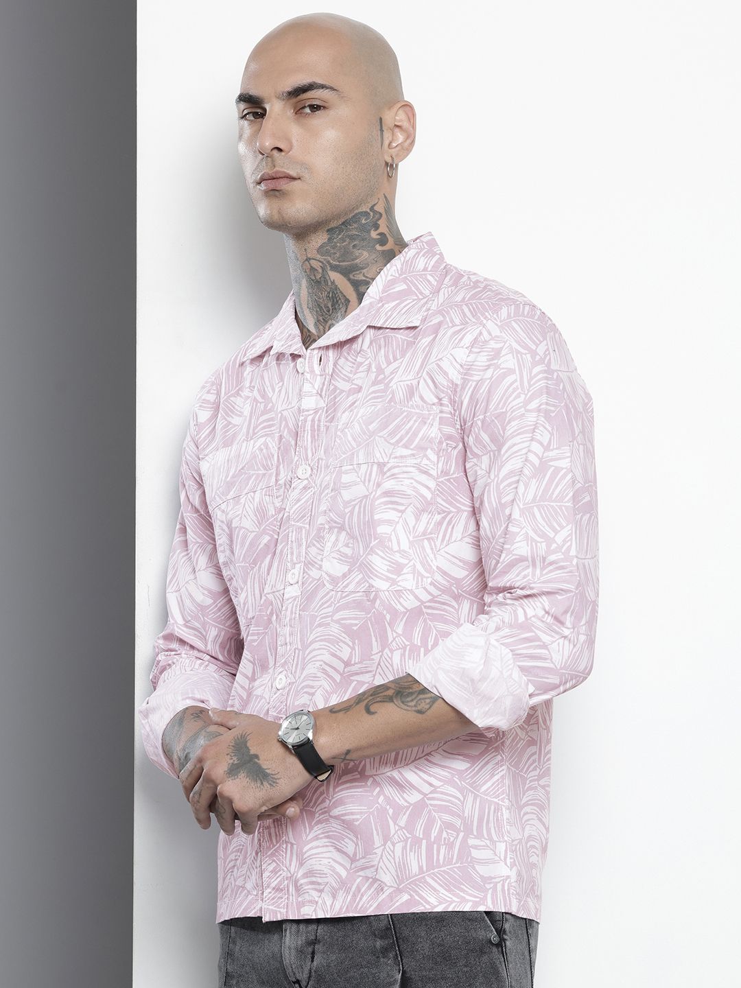 The Indian Garage Co Abstract Printed Pure Cotton Casual Shirt