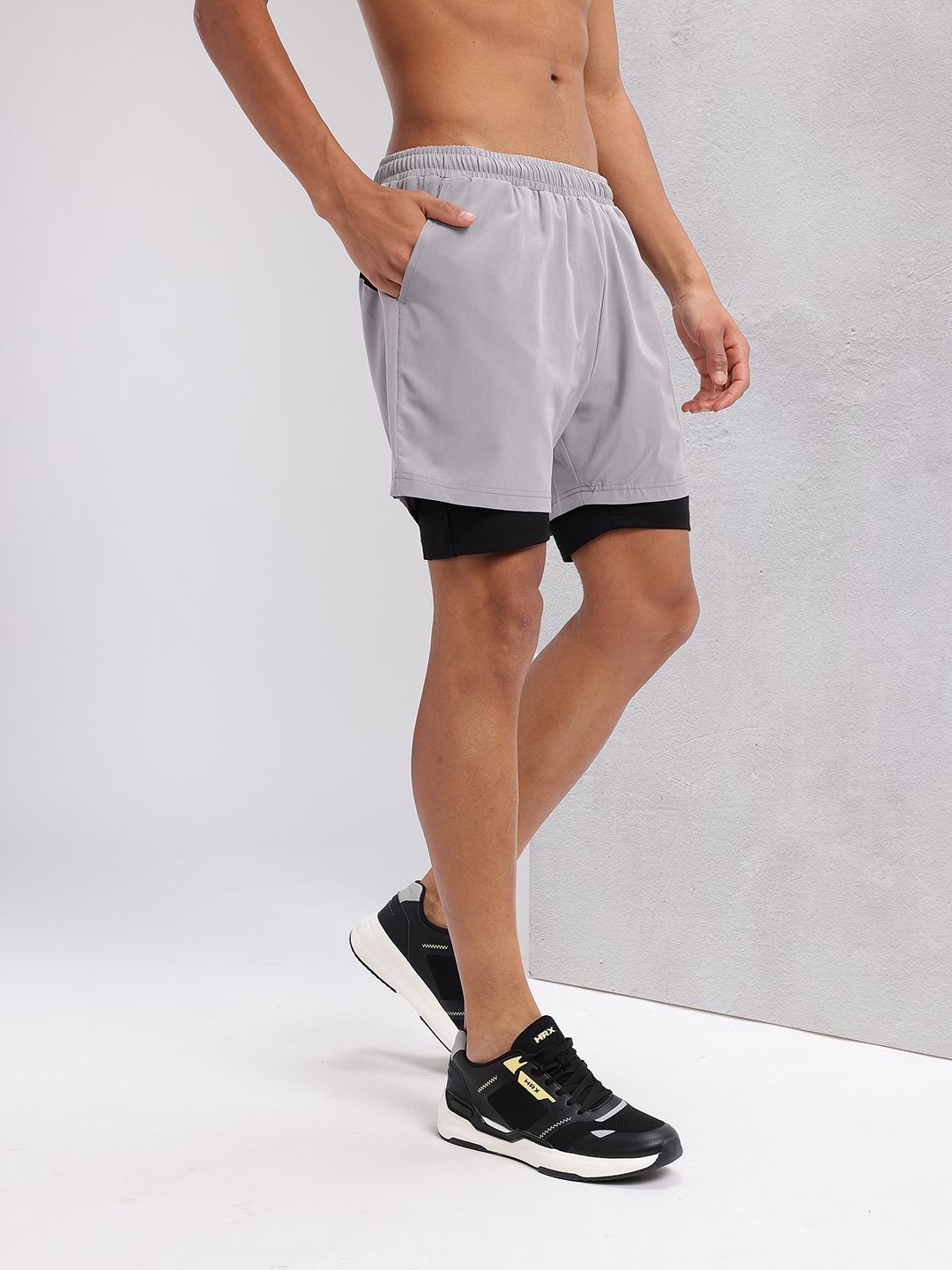 HRX by Hrithik Roshan Men Running Shorts with Attached Inner