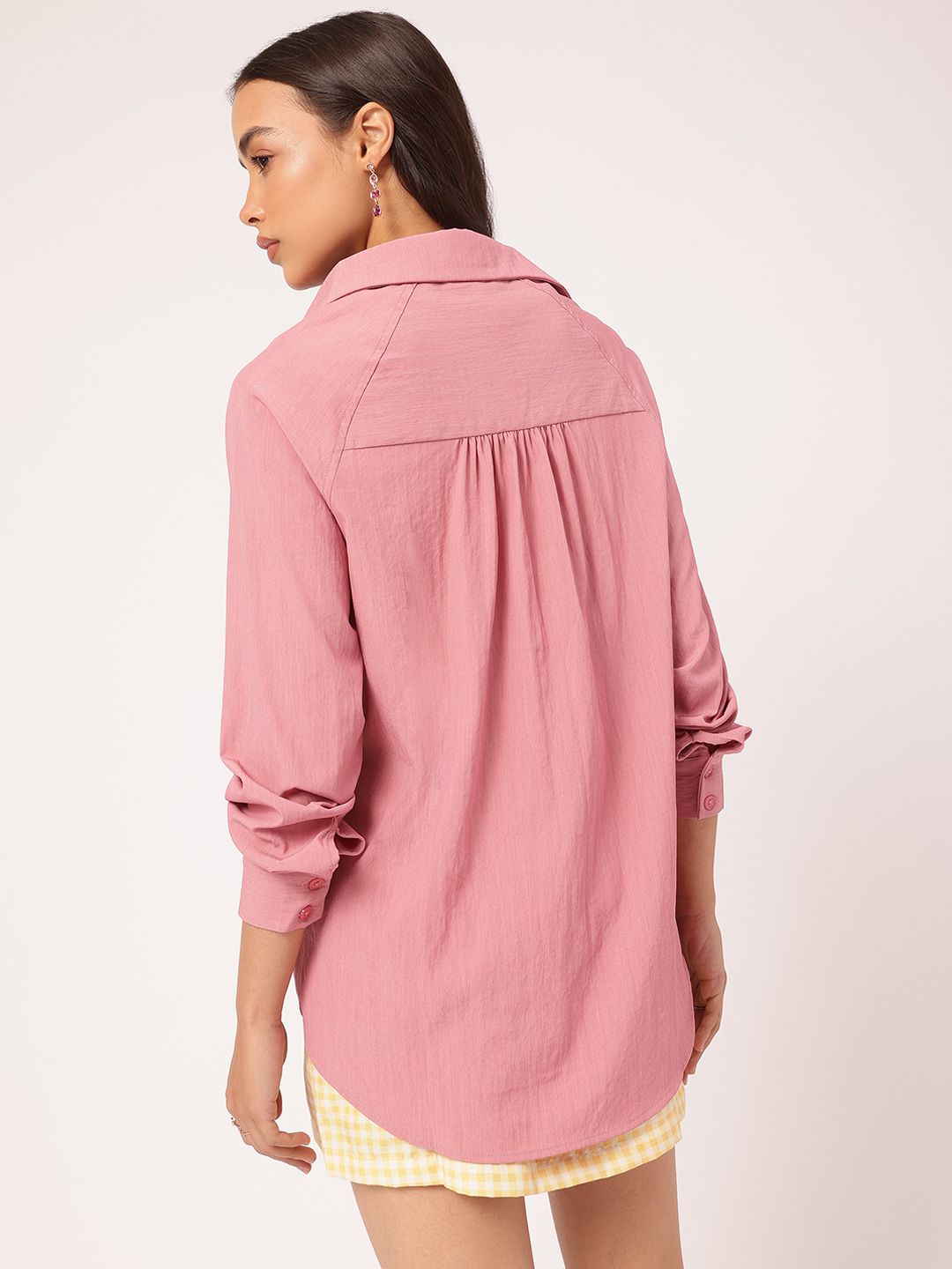 DressBerry Urban Elegance Oversized Crinkled Shirt