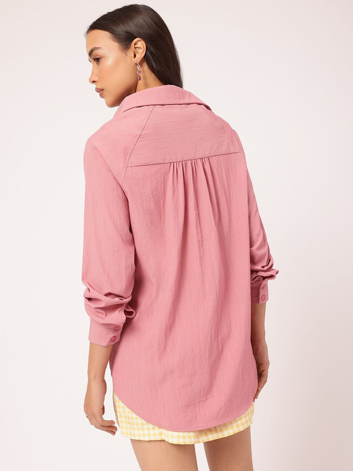 DressBerry Urban Elegance Oversized Crinkled Shirt