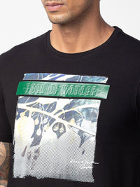 SPYKAR Men Printed Slim Fit Cotton T-shirt