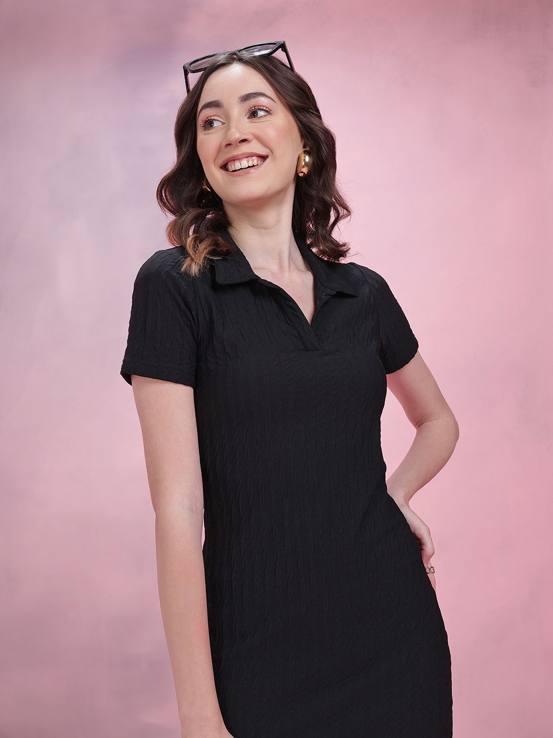 DressBerry Textured Bodycon Dress