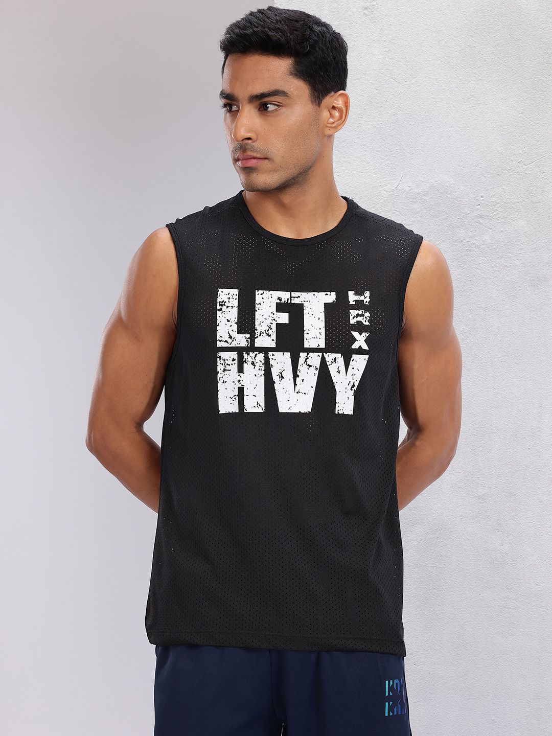 HRX by Hrithik Roshan Printed Sleeveless Rapid-Dry Training T-shirt