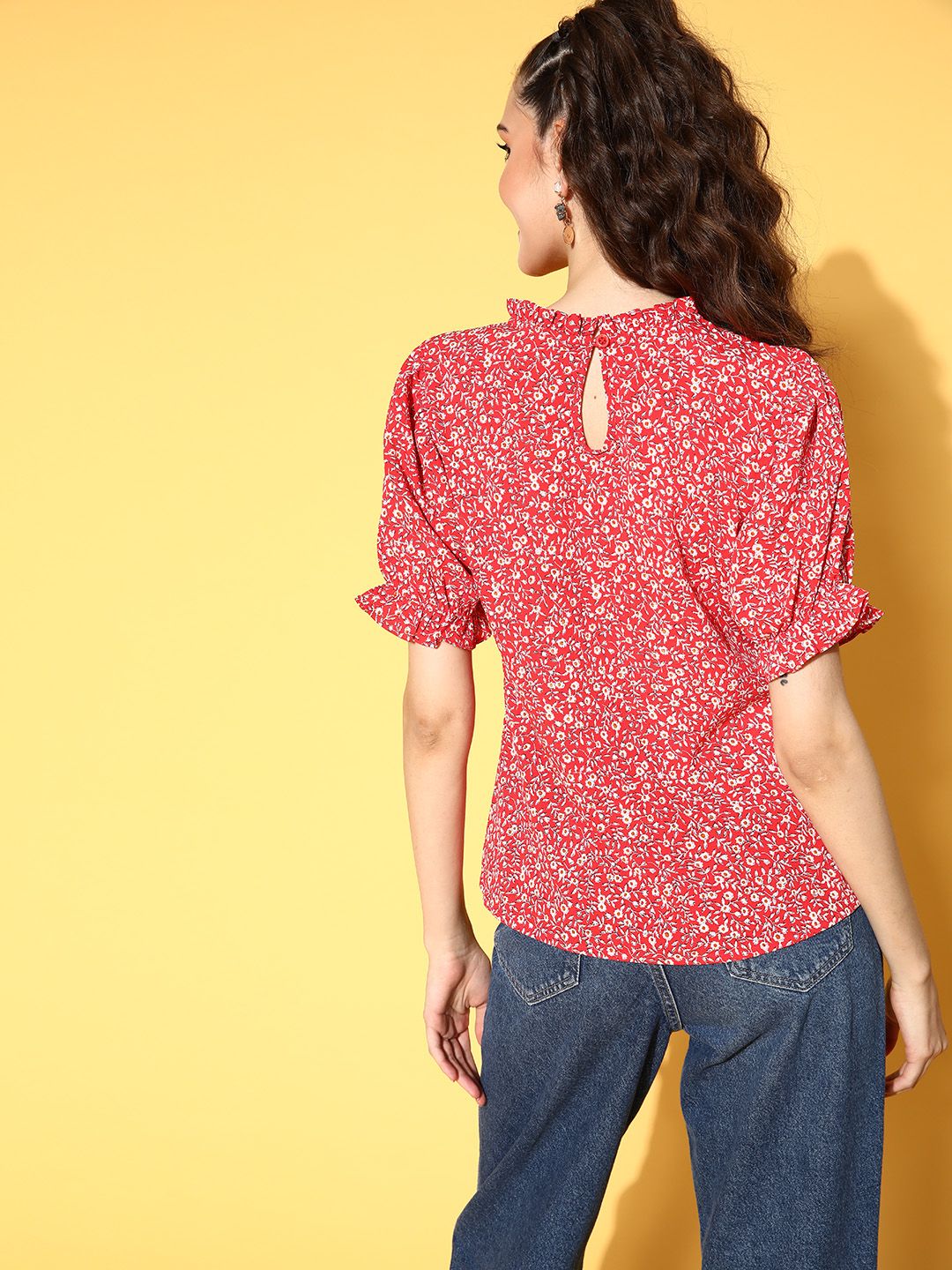Berrylush Red Floral Vacay Attire