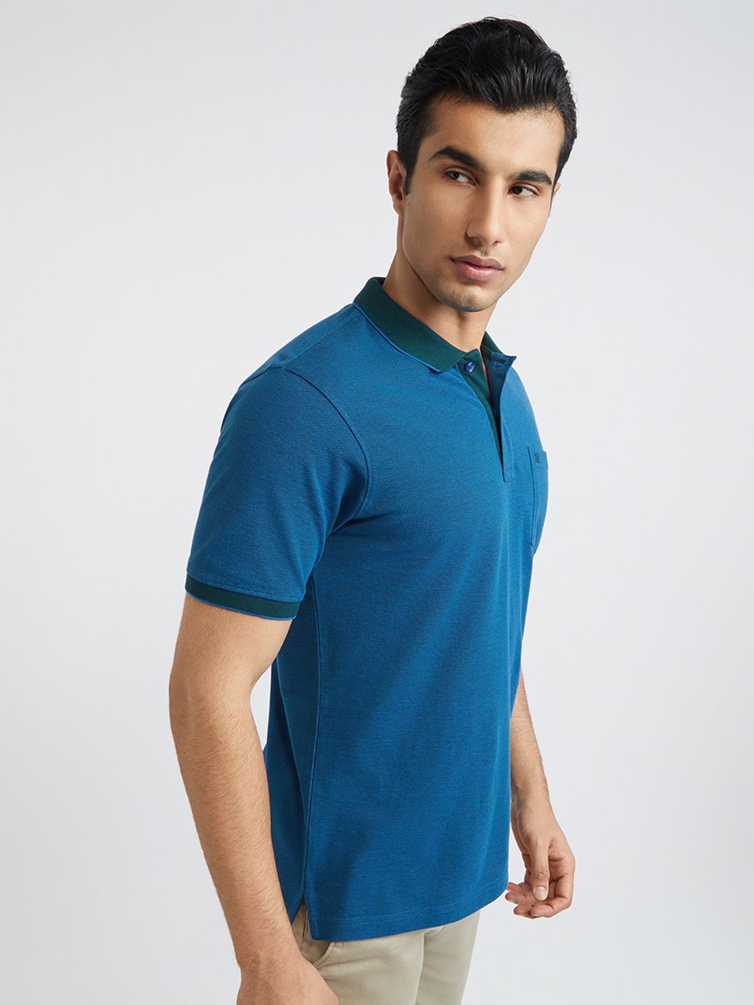 Raymond Modern Fit Pure Cotton Polo Collar T-shirt