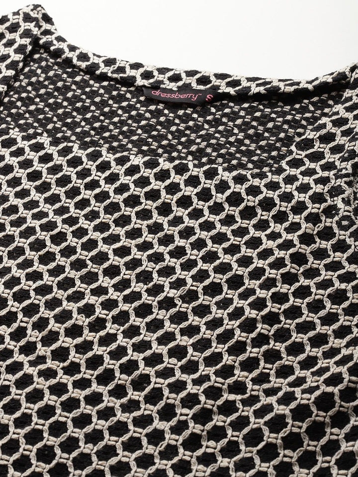 DressBerry Geometric Chrochet Top