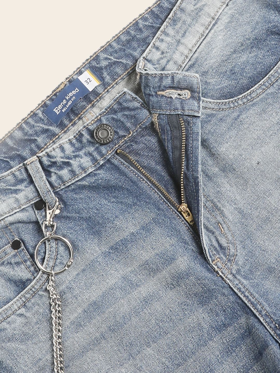 Bene Kleed Men Heavy Faded Relaxed Fit Jeans