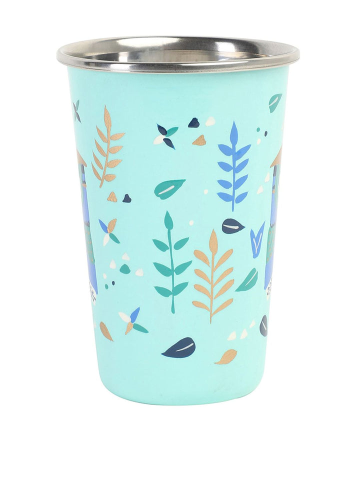 Tumbler Keluli Tahan Karat yang Dilukis Tangan Biru Chumbak