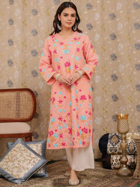 HOUSE OF KARI Floral Embroidered Pastels Cotton Straight Kurta