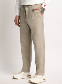 THE BEAR HOUSE Men Pleated Relaxed Fit Clean Look Pure Cotton Jeans