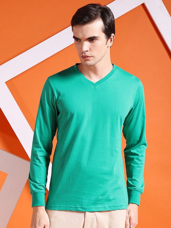 The Indian Garage Co V-Neck Long Sleeves Casual T-shirt