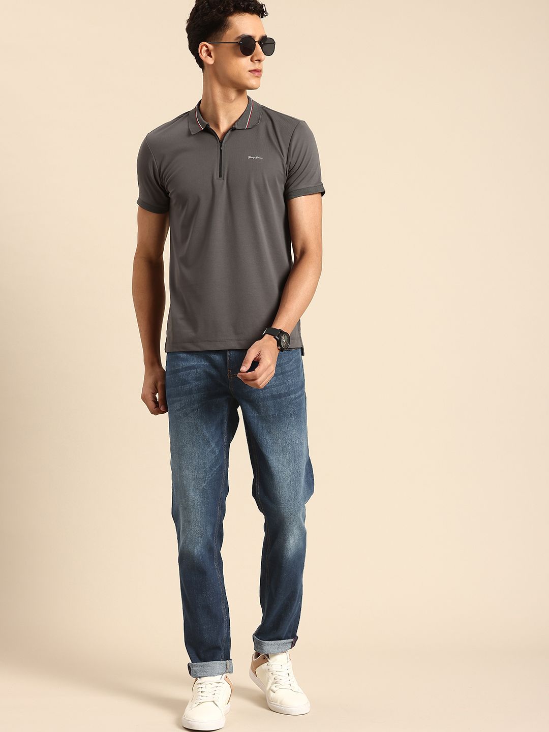 Being Human Men Slim Fit Heavy Fade Stretchable Jeans