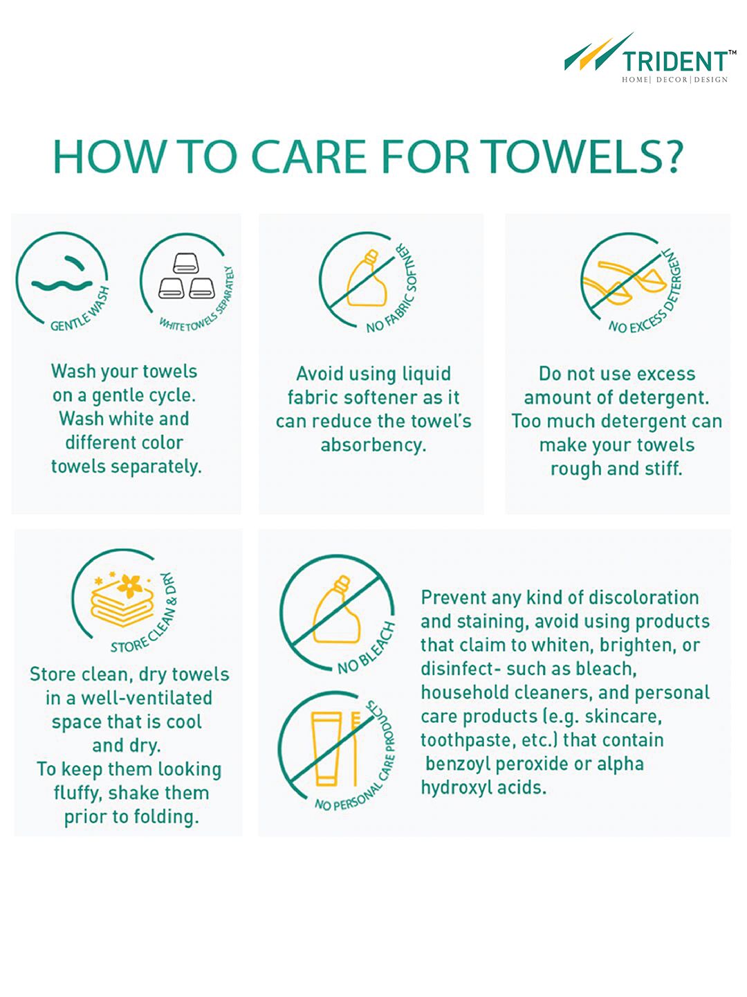 MYTRIDENT Cream-Coloured Set of 12 Solid Cotton 500 GSM Face Towels