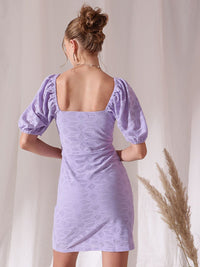 STREET 9 Square Neck Puff Sleeves Schfilli Sheath Dress