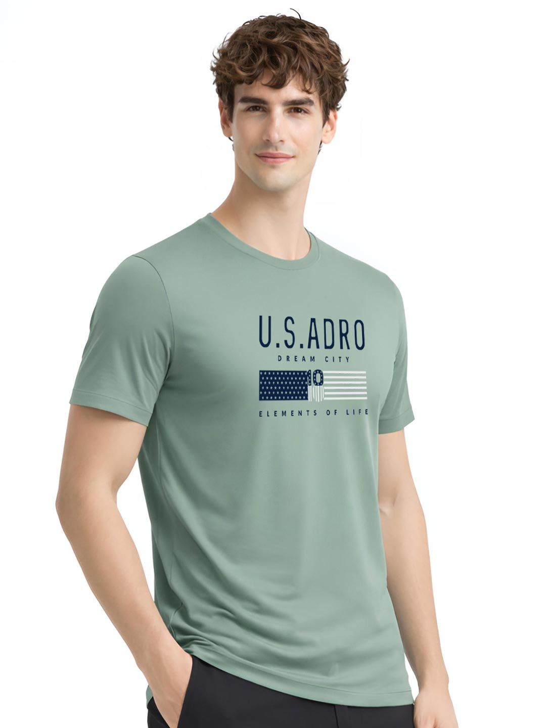 ADRO Men Typography Printed T-shirt