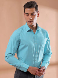 The Indian Garage Co. X Luxe Men Slim Fit Micro Checks Formal Shirt