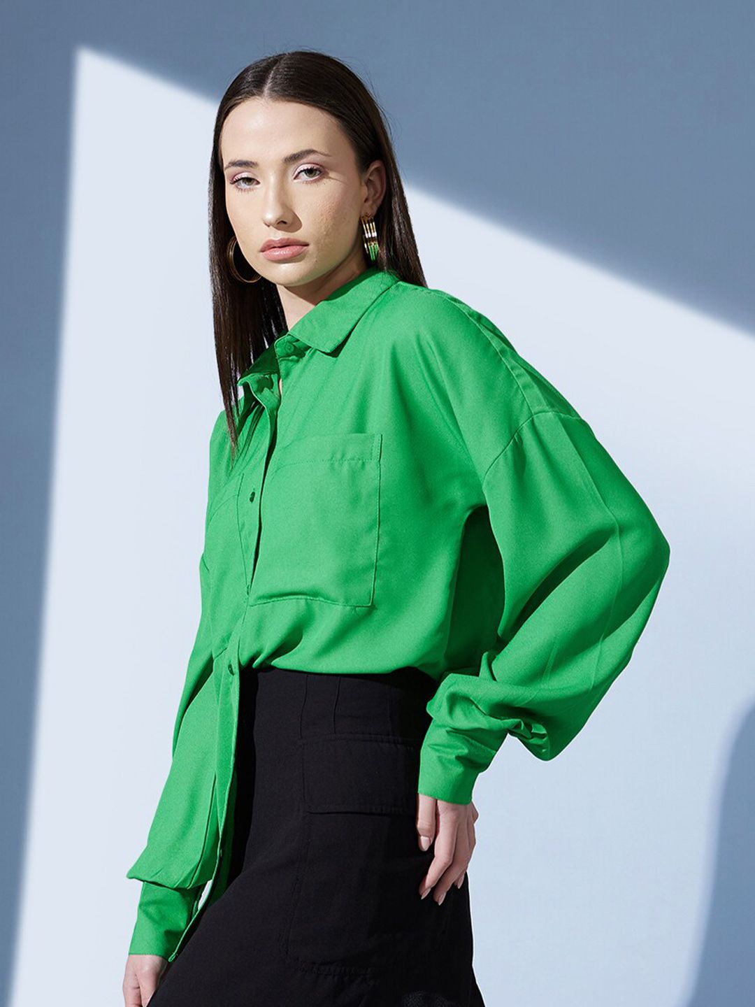 STREET 9 Spread Collar Comfort Casual Shirt