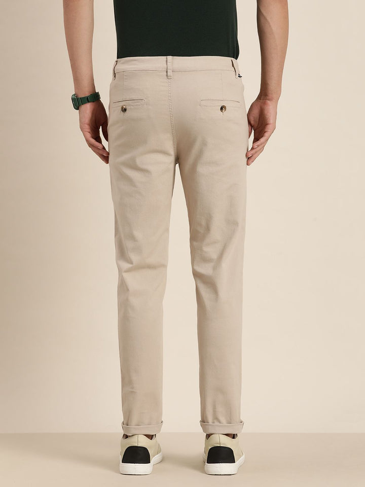 DILLINGER Men Solid Ankle-Length Chinos Trousers