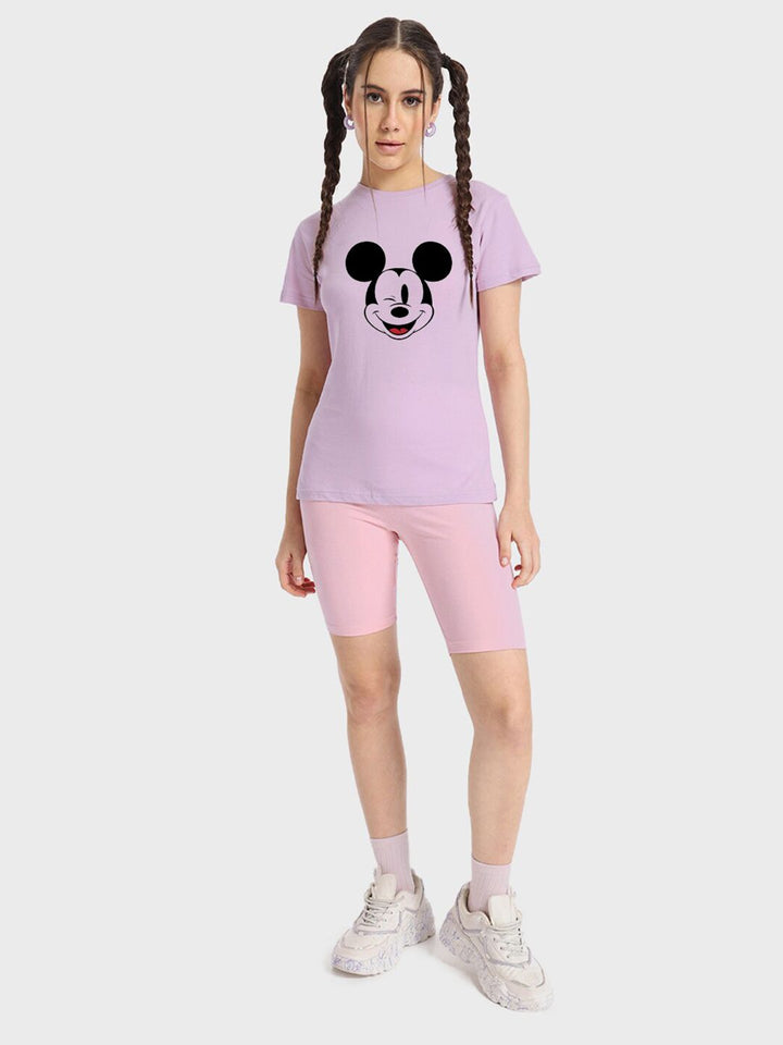 Bewakoof Mickey Mouse Printed Round Neck Cotton T-shirt