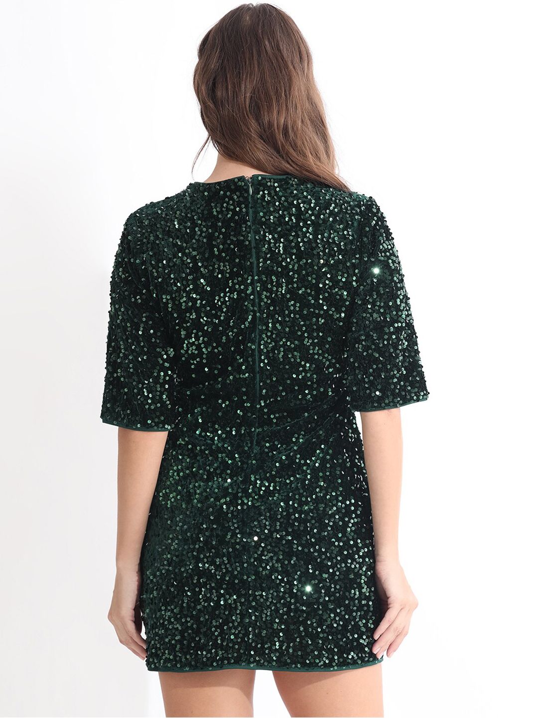 RAREISM Sequin Embellished Sheath Mini Dress