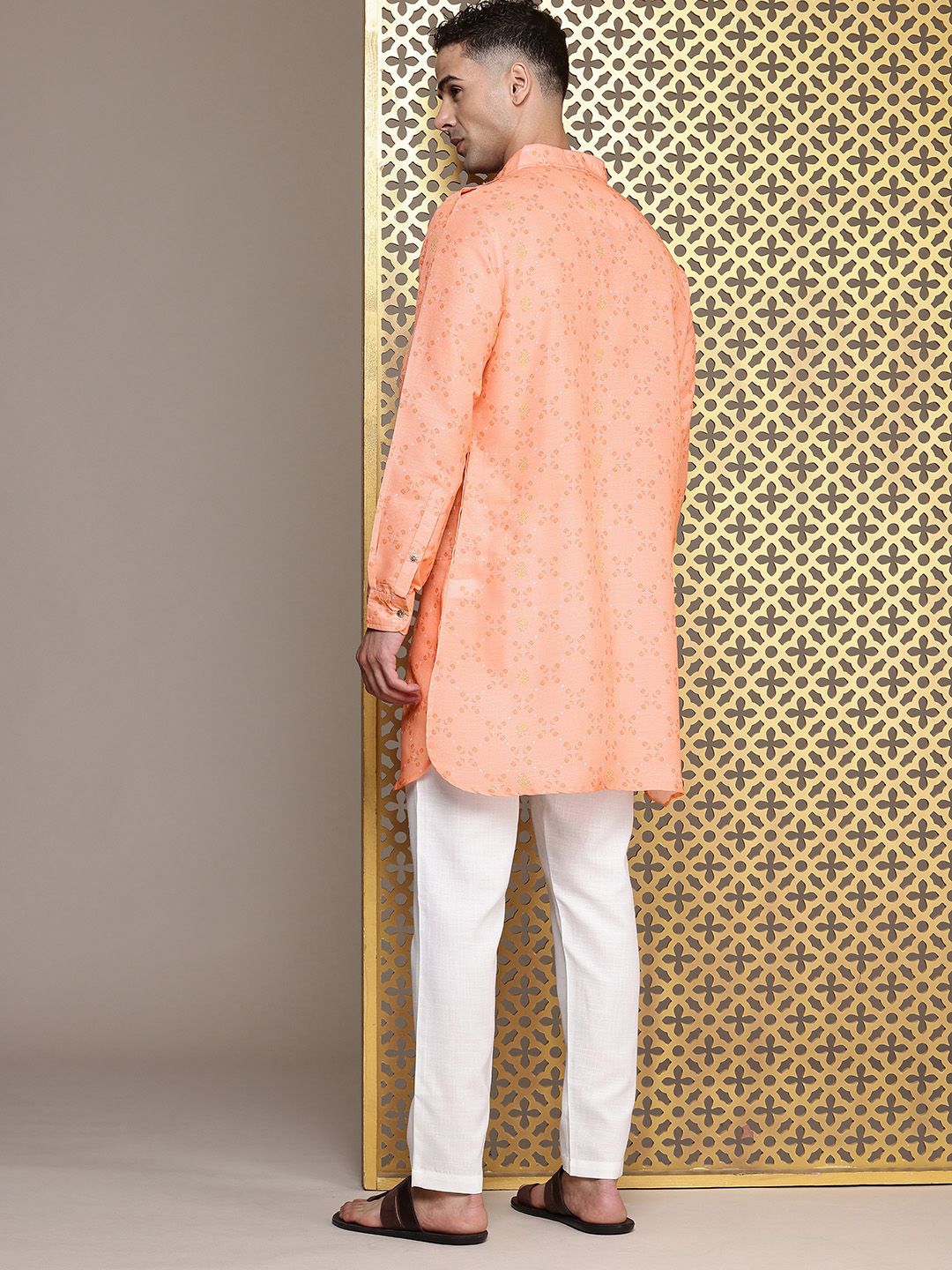 House of Pataudi Floral Printed Pathani Jashn Kurta