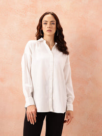 all about you Textured Oversized Casual Shirt