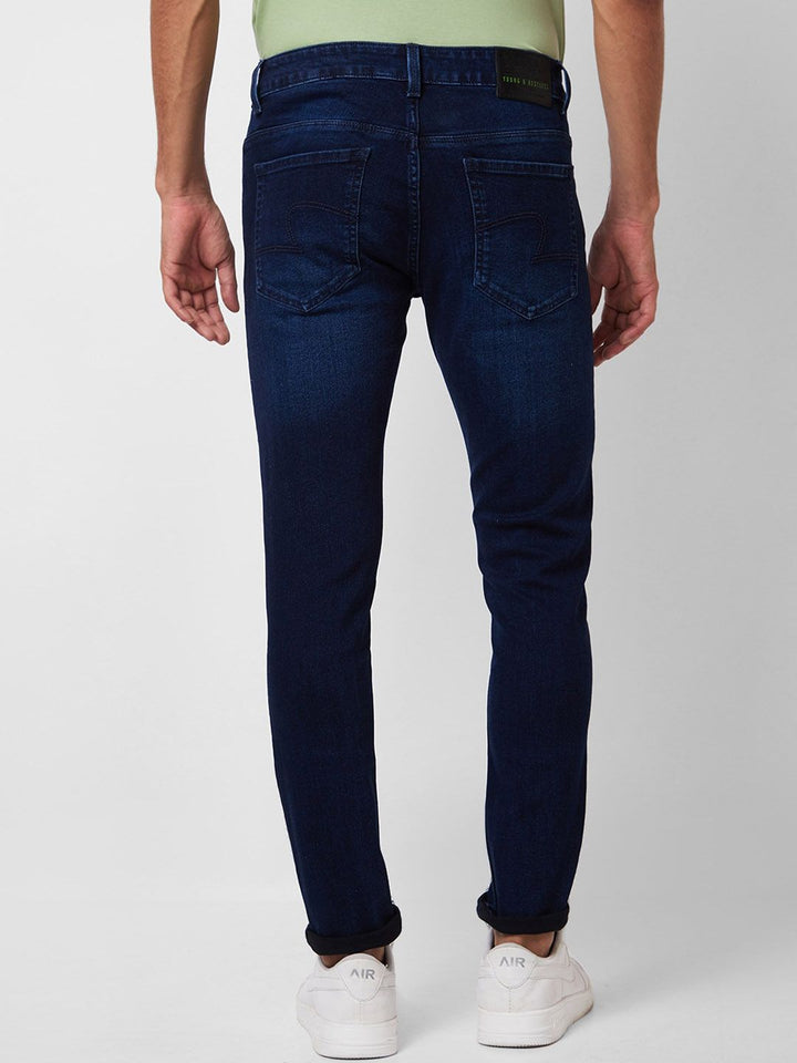 SPYKAR Men Slim Fit Low-Rise Clean Look Whiskers Stretchable Jeans