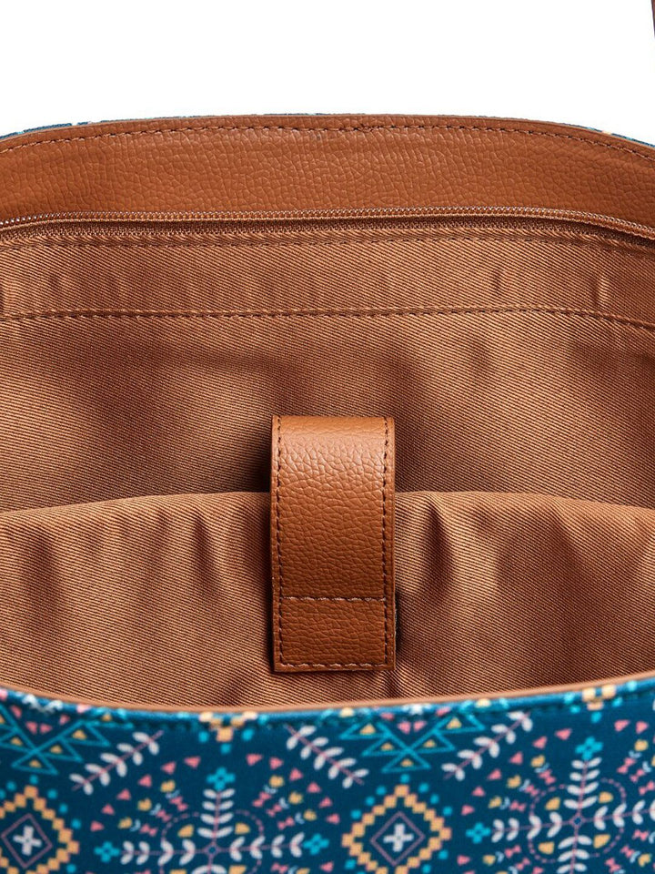 TEAL BY CHUMBAK Ethnic Motifs Printed Oversized Structured Tote Bag