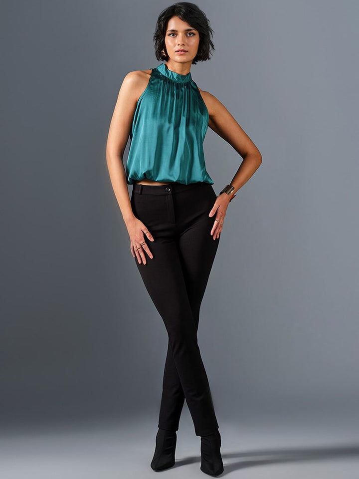AND Women Skinny Fit Mid Rise Trousers