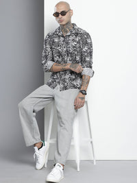 The Indian Garage Co Pure Cotton Tropical Printed Casual Shirt