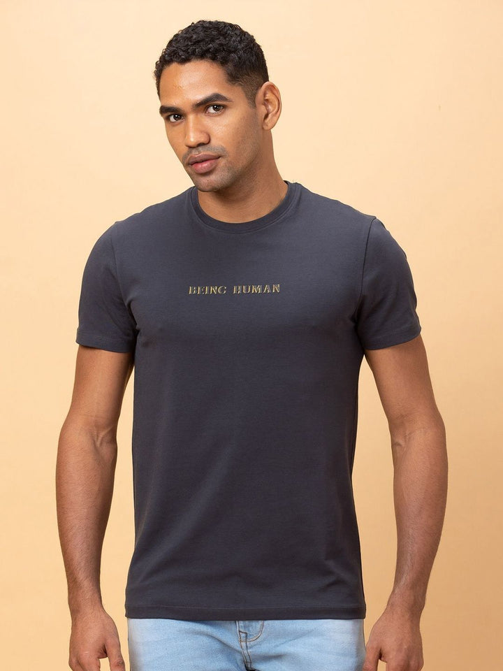 Being Human Men Typography T-shirt