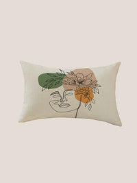 STITCHNEST Pink & White Set of 2 Ethnic Motifs Rectangle Cushion Covers