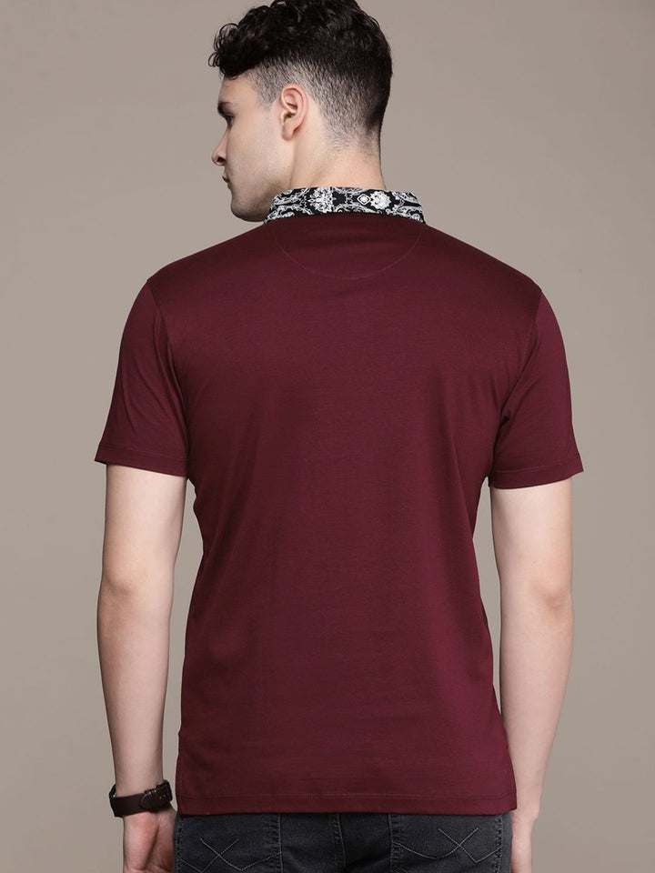 French Connection Solid Polo Collar Pure Cotton T-shirt