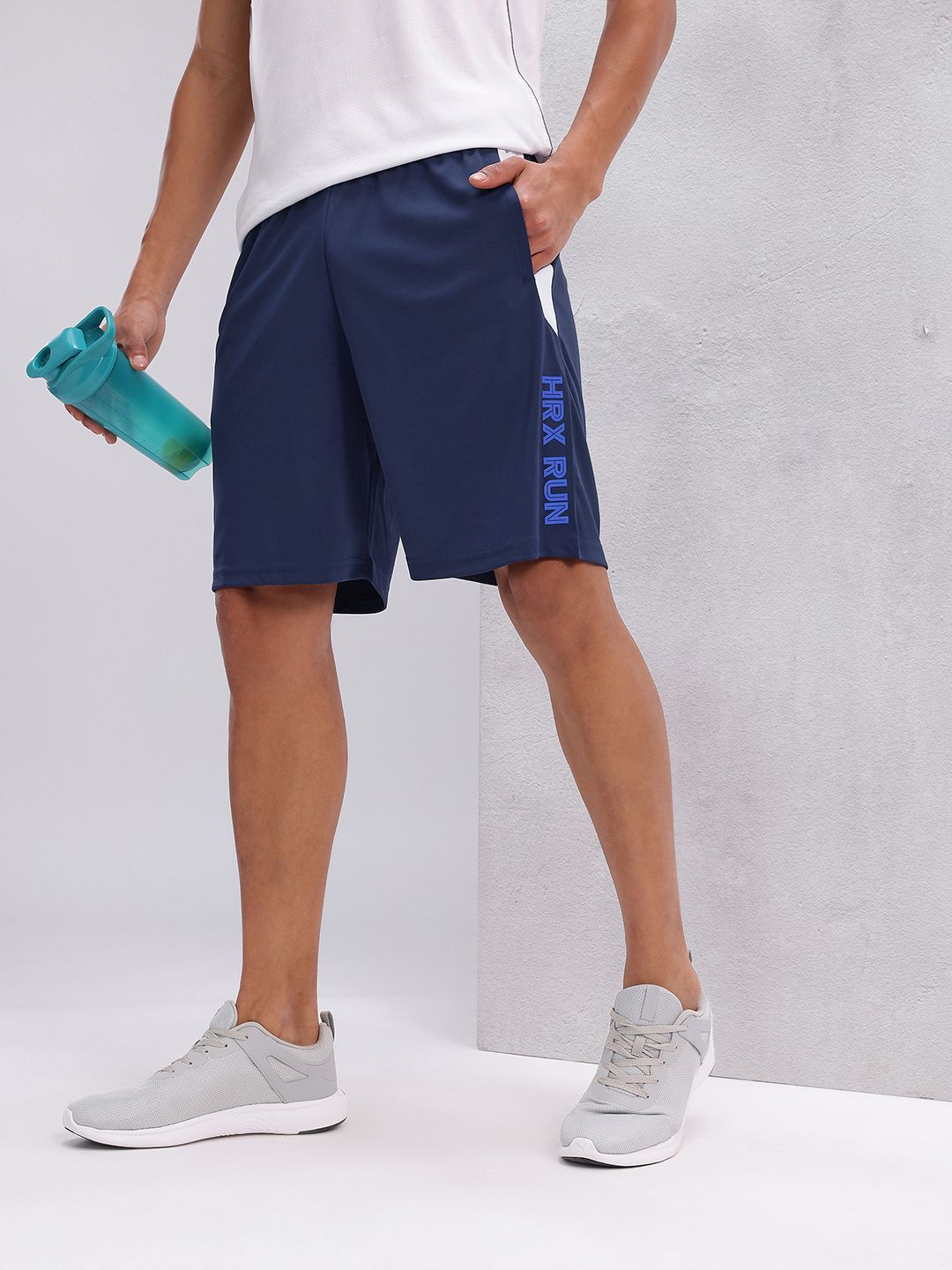 HRX by Hrithik Roshan Men Typography Colourblocked Rapid-Dry Running Shorts