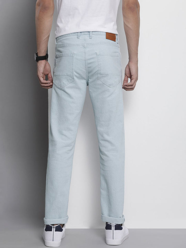 The Indian Garage Co Men Straight Fit Heavy Fade Stretchable Jeans