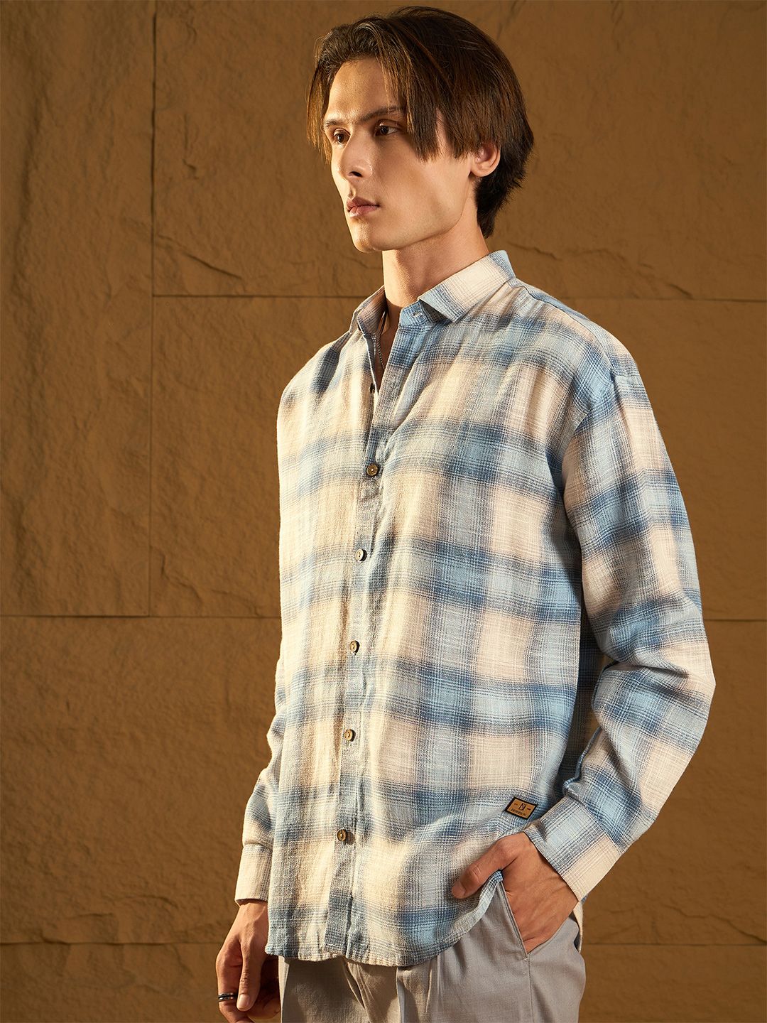 DENNISON Drop Shoulder Oversized Checked Shirt