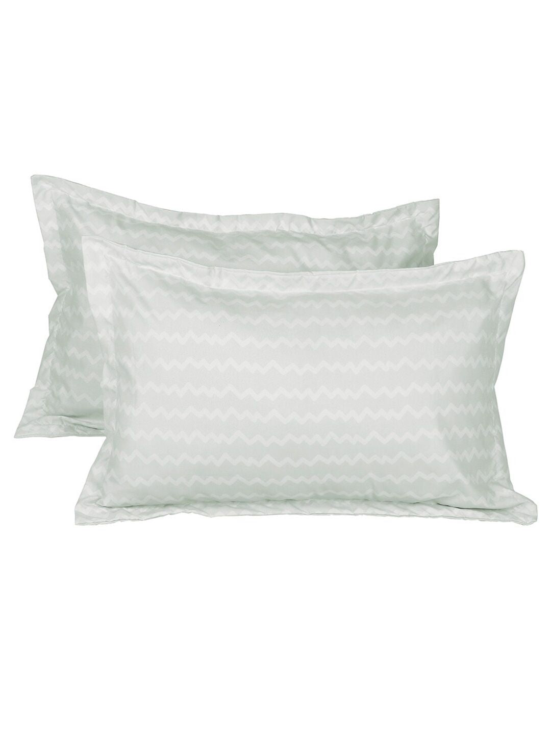 Story@home Peach & White Geometric 180 TC Queen Bedsheet with 2 Pillow Covers