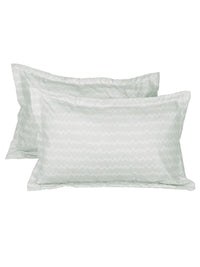 Story@home Peach & White Geometric 180 TC Queen Bedsheet with 2 Pillow Covers