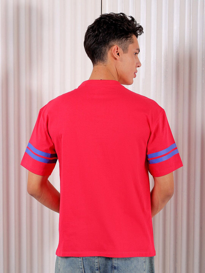 The Indian Garage Co Typography Printed Cotton Boxy T-shirt