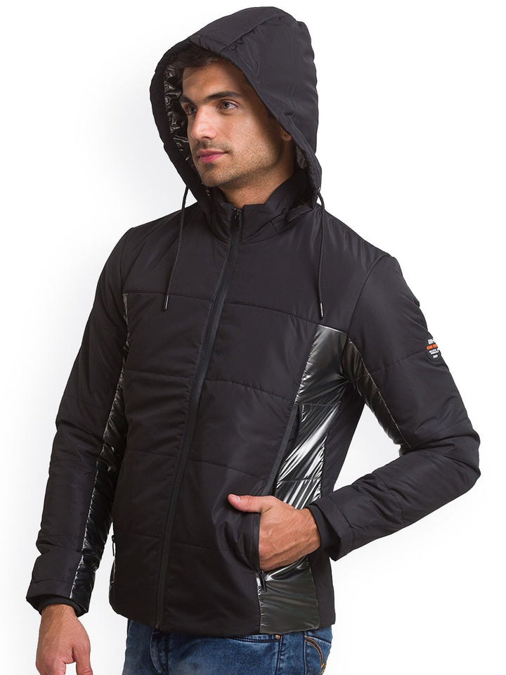 Being Human Men Black Solid Padded Jacket