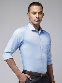 Park Avenue Pure Cotton Self Design Textured Slim Fit Opaque Formal Shirt