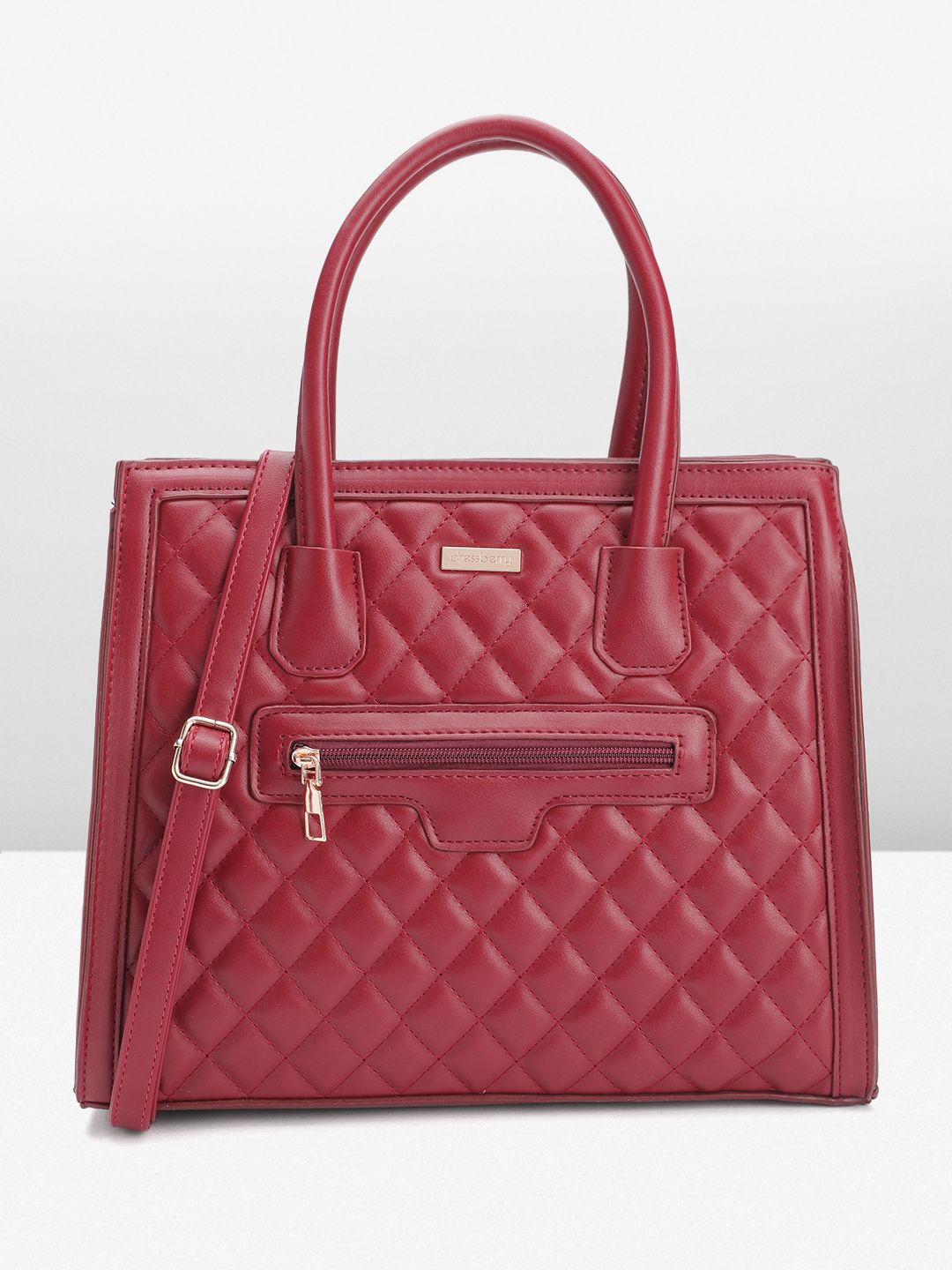 DressBerry Quilted Structured Handheld Bag