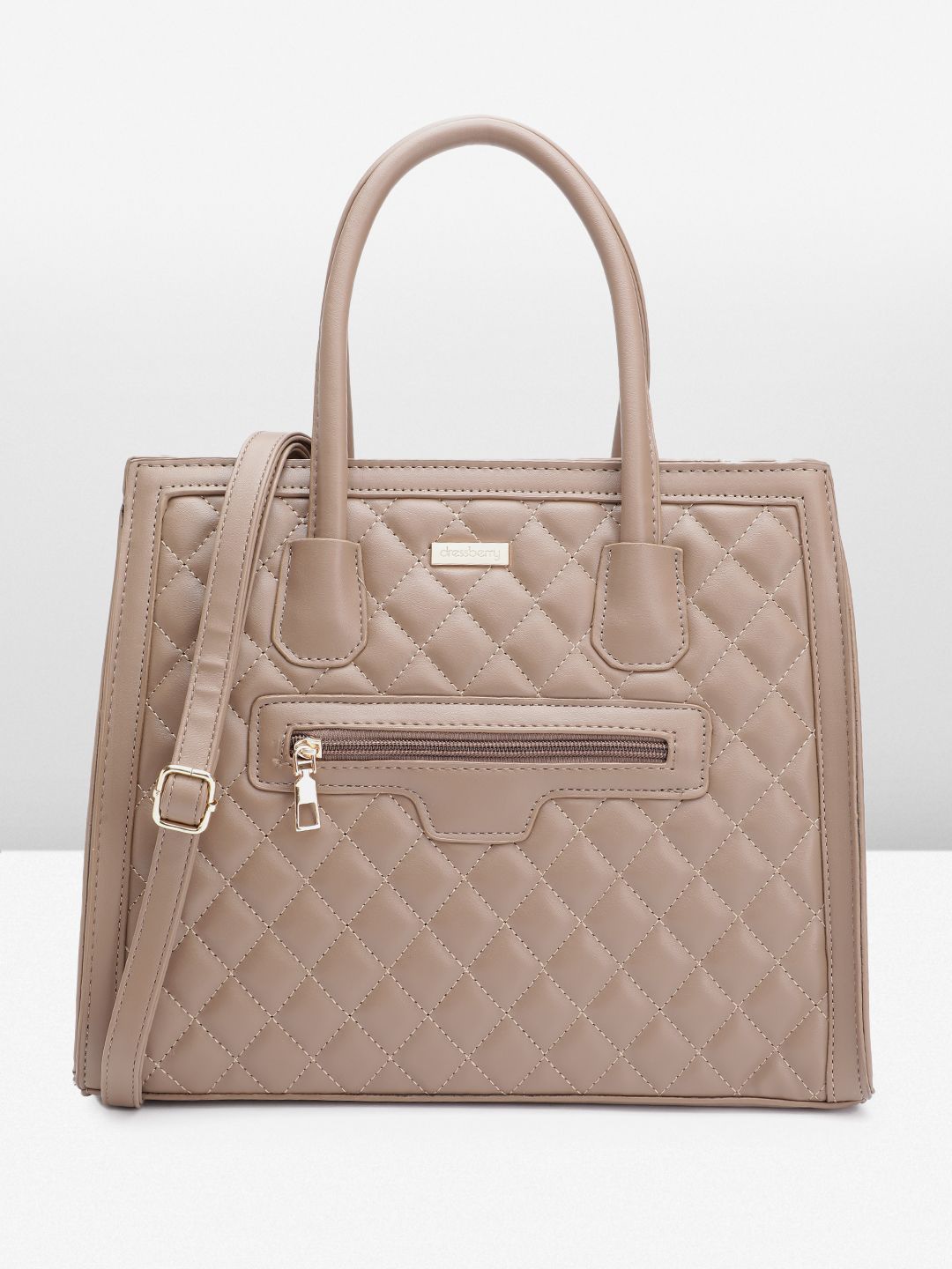 DressBerry Structured Quilted Handheld Bag