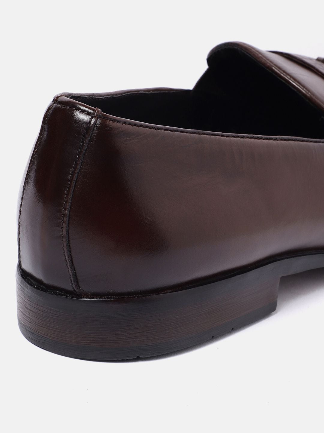 House of Pataudi Men Slip-On Formal Shoes With Tassel Detailing