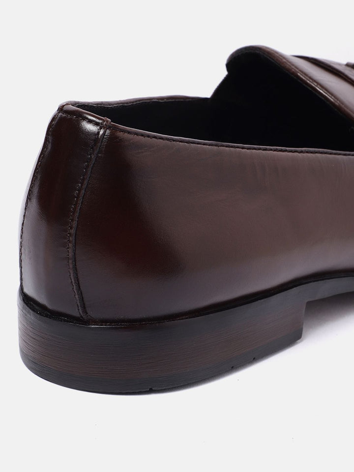 House of Pataudi Men Slip-On Formal Shoes With Tassel Detailing