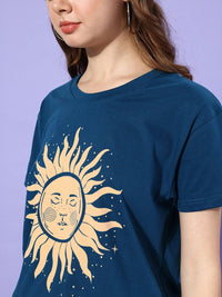 DILLINGER Women Printed Pure Cotton Boxy T-shirt